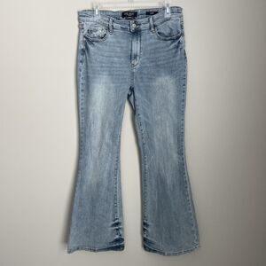 Judy Blue Size 32 Flare Mid Rise Knoxville Pin Tack Jeans